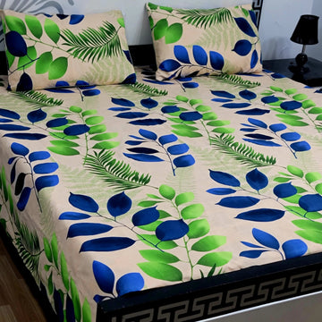 Sherwaan | 3D Crystal cotton single Bed Bedsheets
